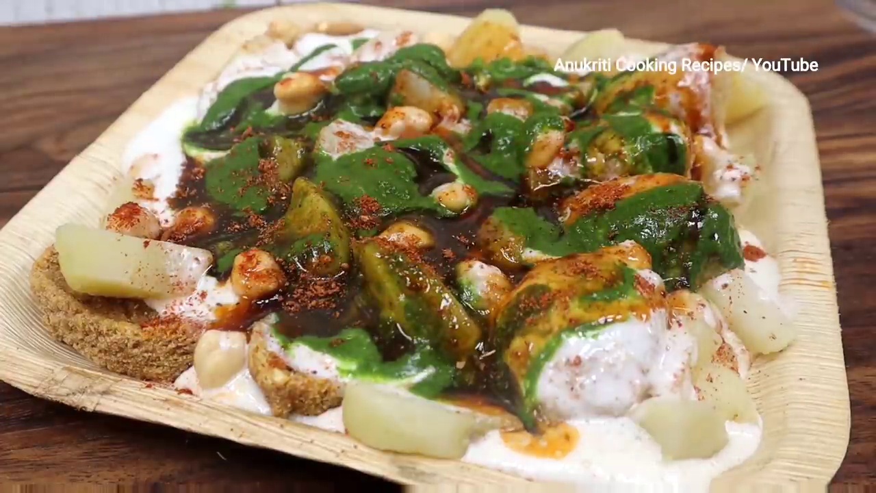 Crispy Kalmi Vada Chaat